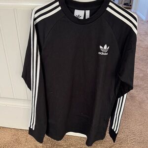 NWT Adidas Black Shirt with White Accents